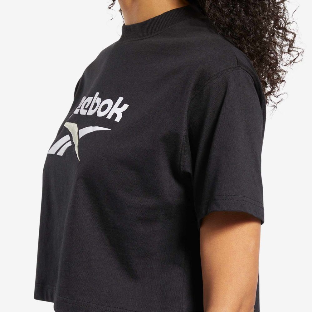 Reebok Women's Classics Big Logo Cropped T-Shirt