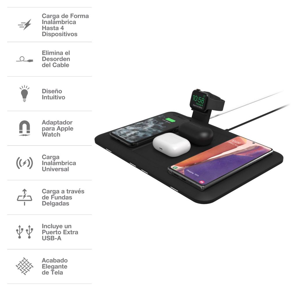 Base de carga inalámbrica mophie 4 en 1