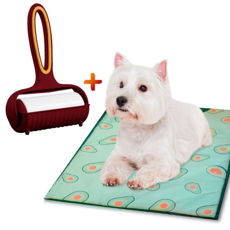 Colchoneta Cama para Perros D56 Palta Y Alfombra Impermeable Hueso