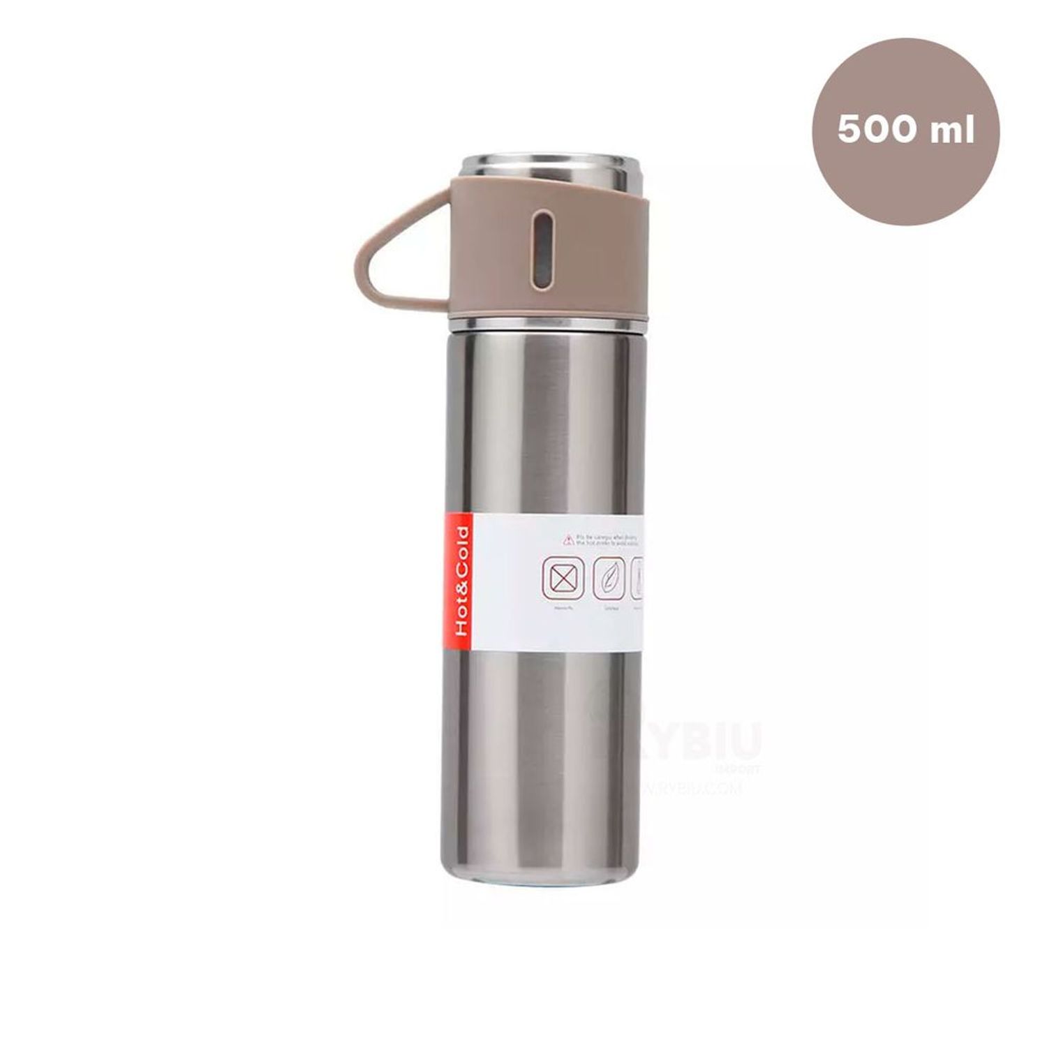 Botella Termo para Cafe Color Marron 500 ml