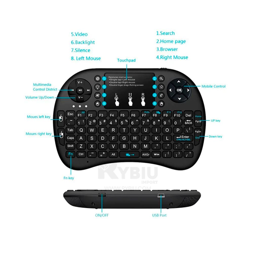 Mini Teclado Inalámbrico Bluetooth Plegable Con mousepad I Oechsle