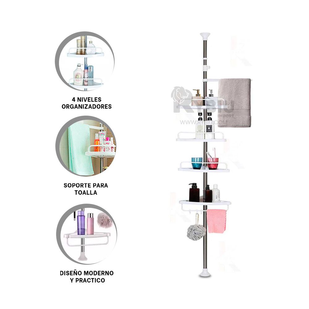 Organizador de Ducha Ajustable de 2 Niveles - SIMPLE HUMAN