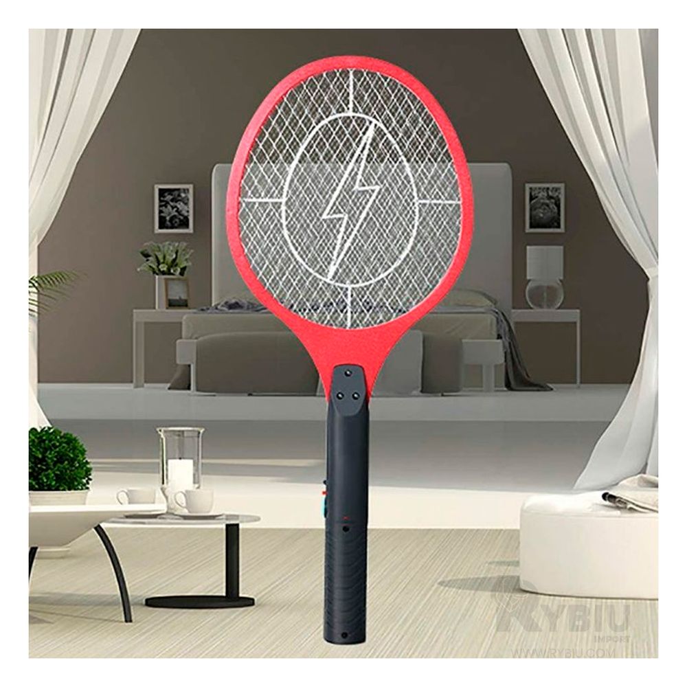 Raqueta Mata Insectos Recargable Rojo