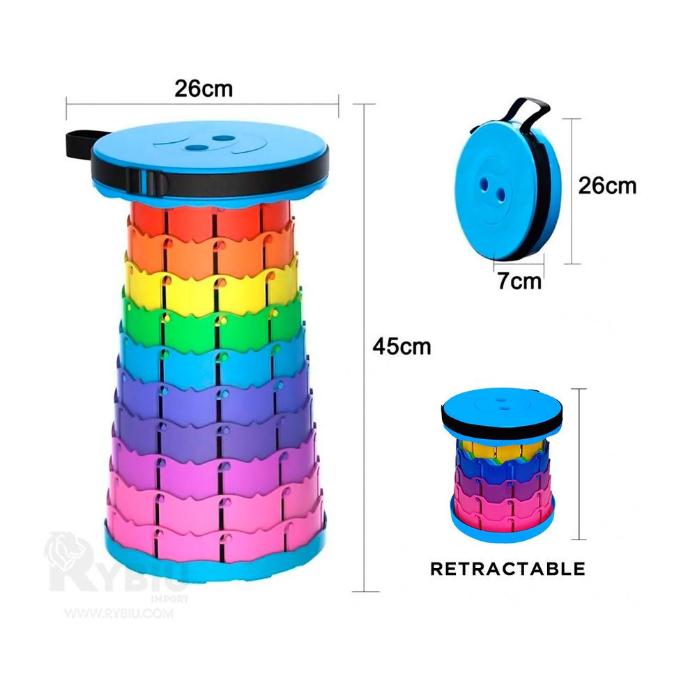 Taburete Plegable Mini Silla de Tonalidades Multicolor - Promart