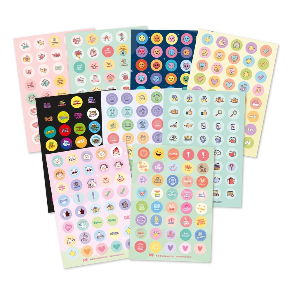 Set de Stickers Ingenial Mix x 9 unds.