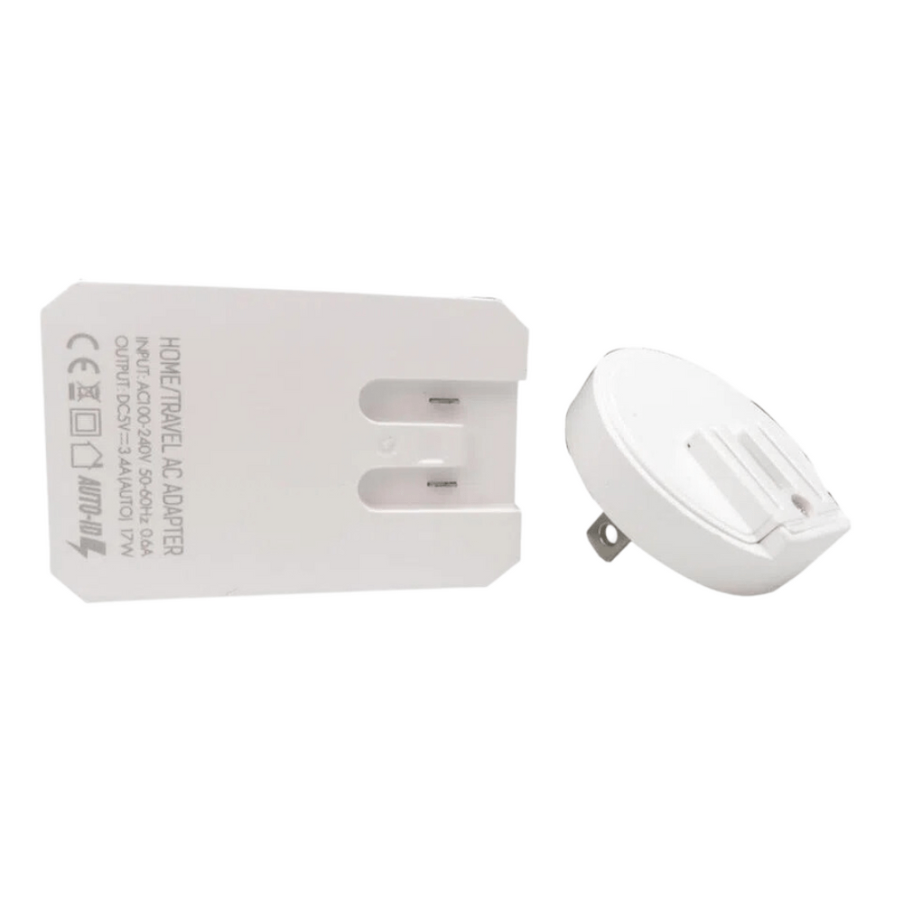 Adaptador Enchufe De Viaje Multipuerto USB x3 Entradas Krono - Promart