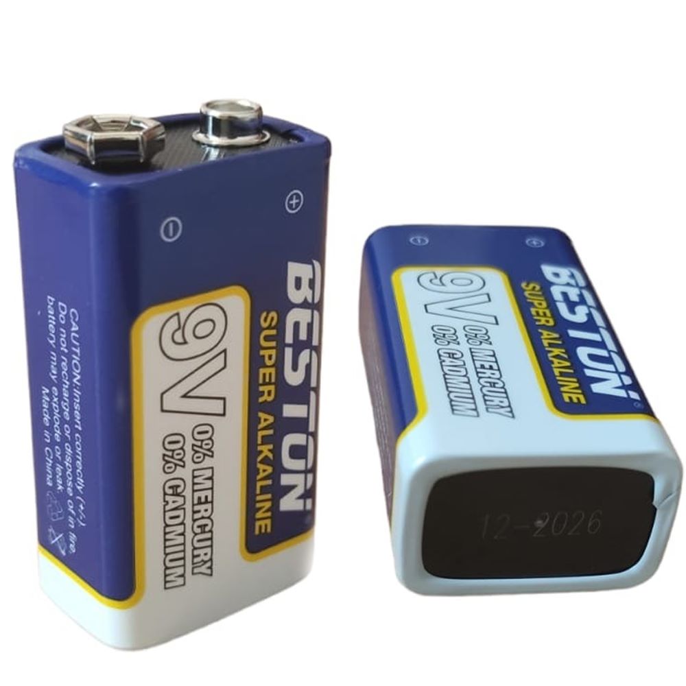 Batería Alcalina 9V Beston BST-6LR61-BP1 0 Cadmio y Mercurio Pila 9v I  Oechsle - Oechsle