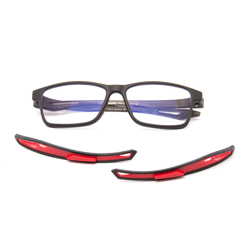 Montura de Descanso Boselli AD56CB3 Color Negro y Rojo