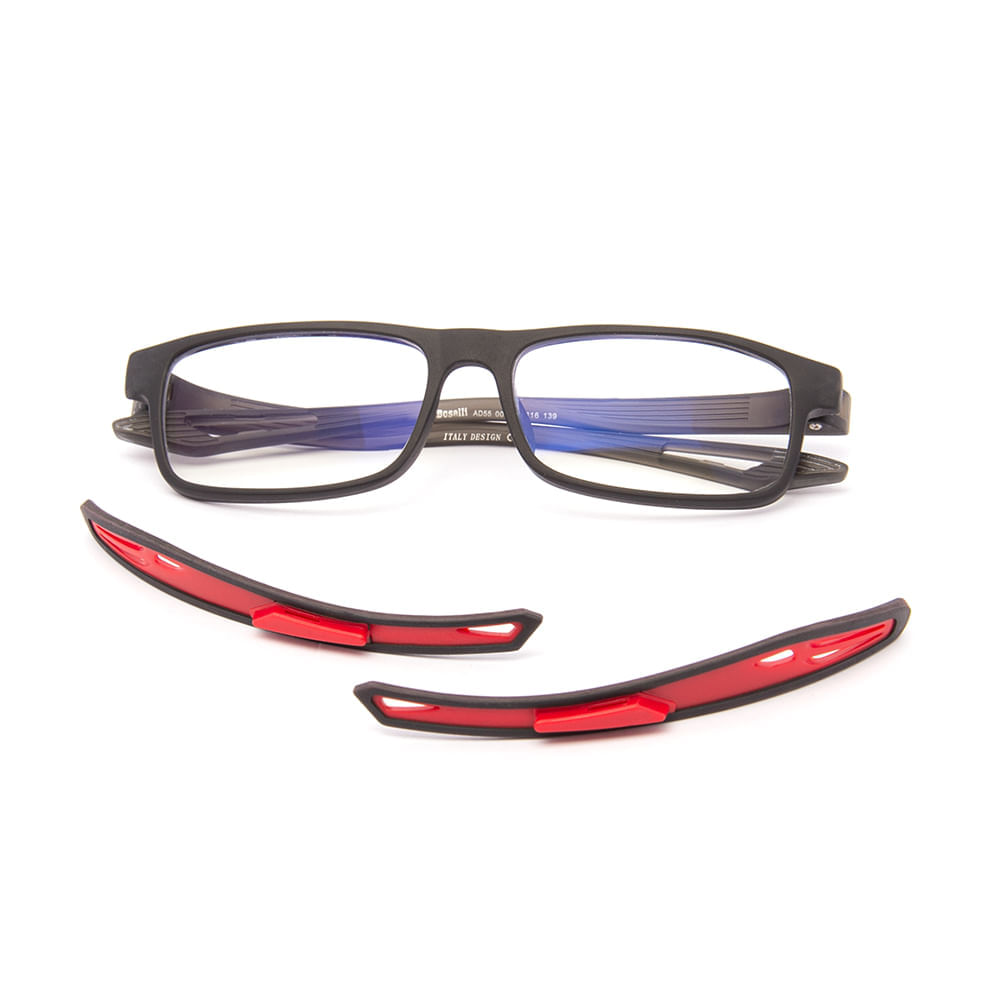 Montura de Descanso Boselli AD55CB Color Negro con Rojo