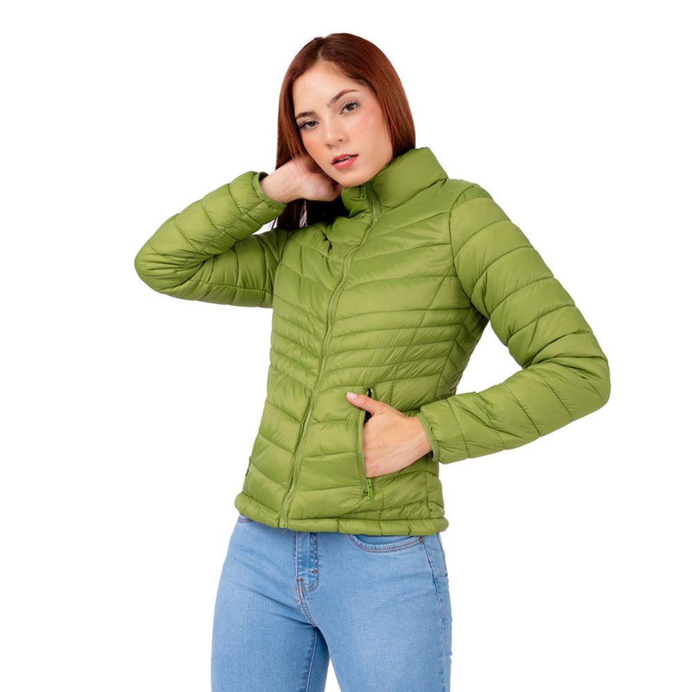 Chaqueta Clásica Impermeable de Mujer Color Verde Militar Talla L I Oechsle  - Oechsle