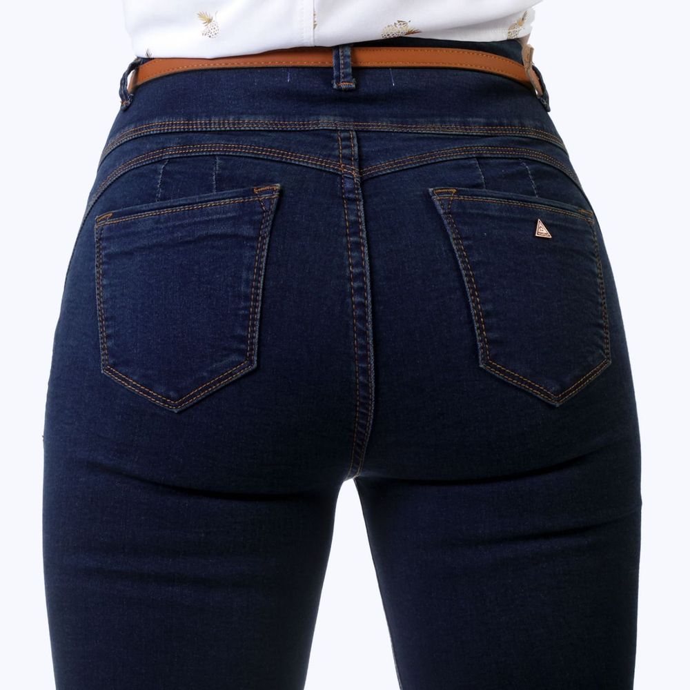 Jeans con botones mujer hot sale