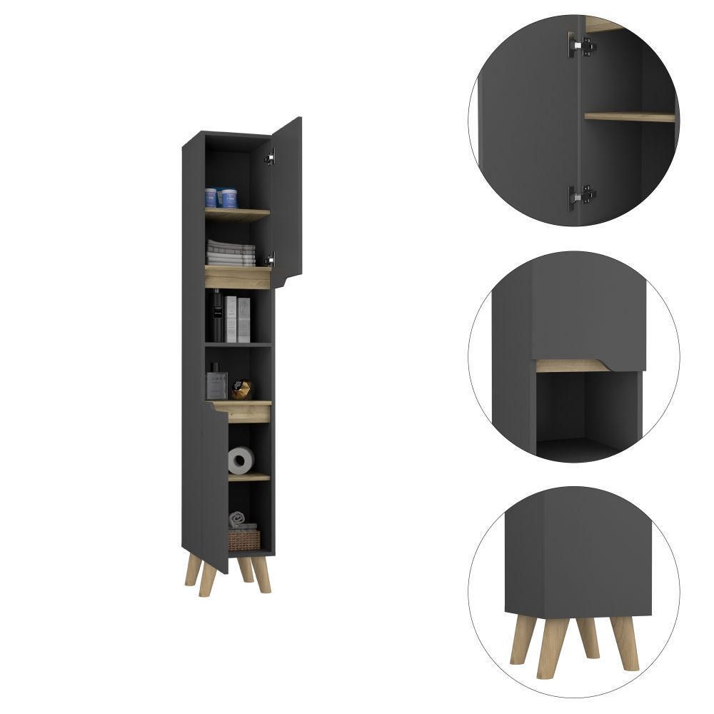 Mueble De Pared Para Baño Laurent Plomo - Duna