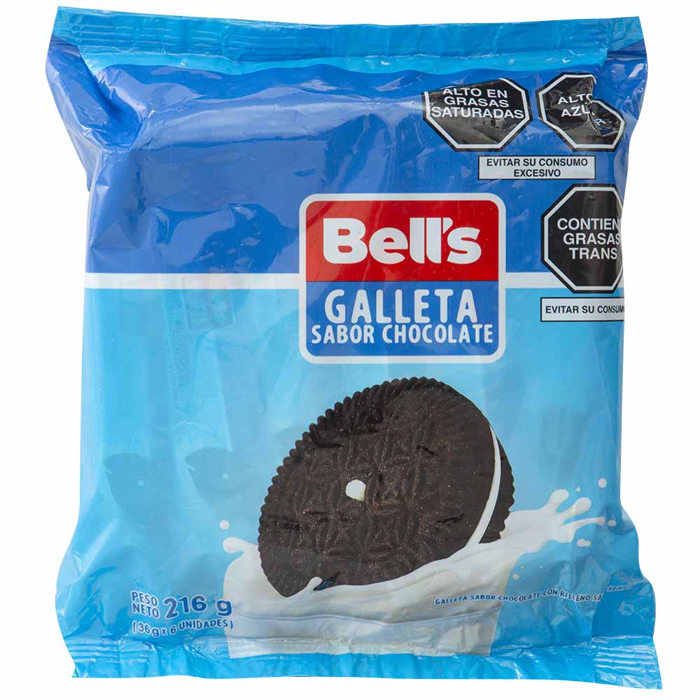 Galletas Rellenas BELL'S Sabor a Chocolate Paquete 6un
