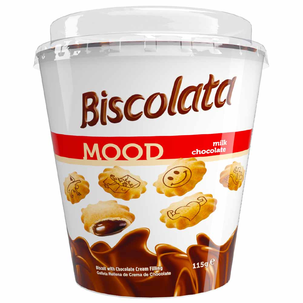 Galletas Rellenas de Crema BISCOLATA Mood Vaso 115g