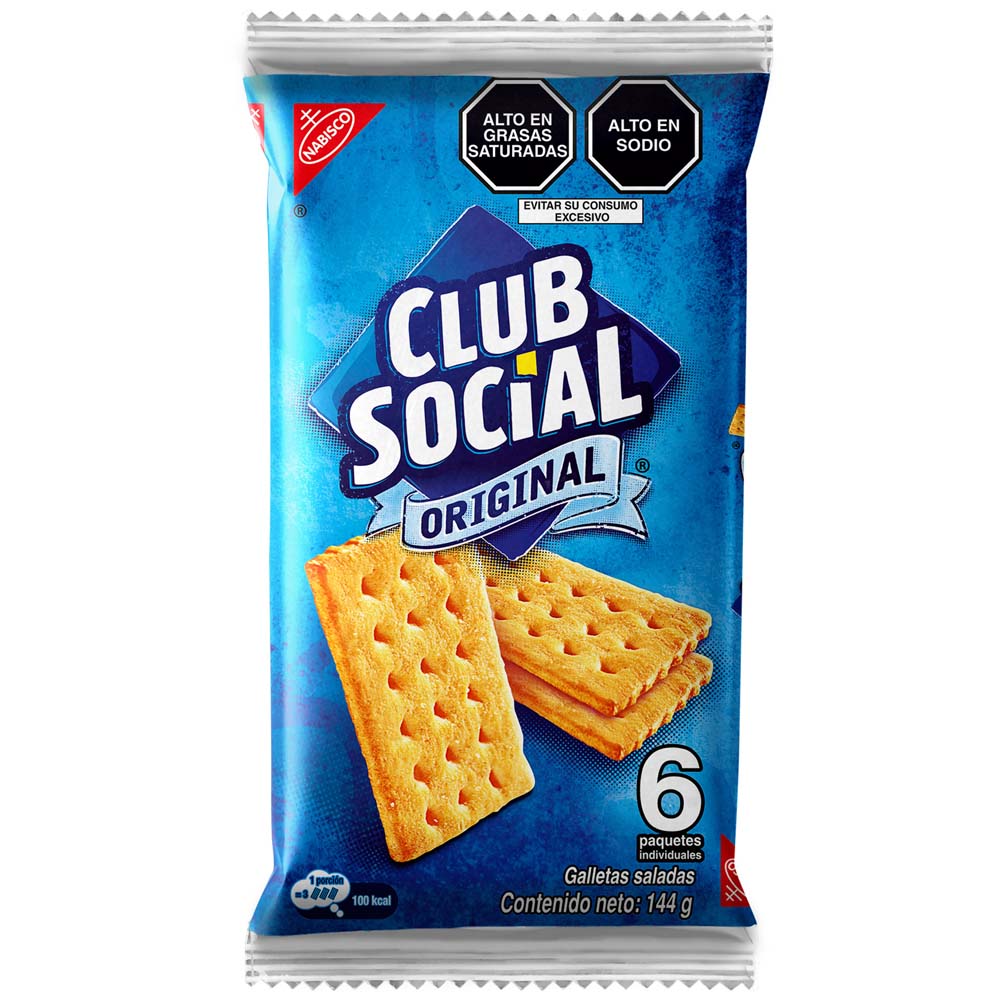 Galletas Saladas CLUB SOCIAL sabor Original Paquete 6un