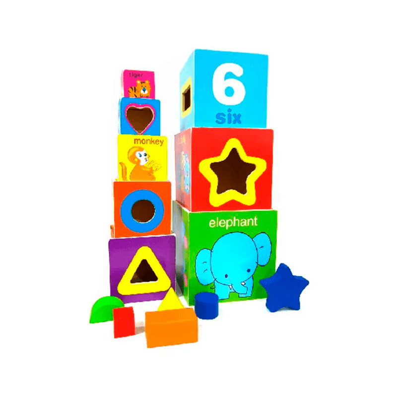 Cubos Didácticos de madera con letras del abecedario 27 pcs - Didactoys,  juguetes didácticos