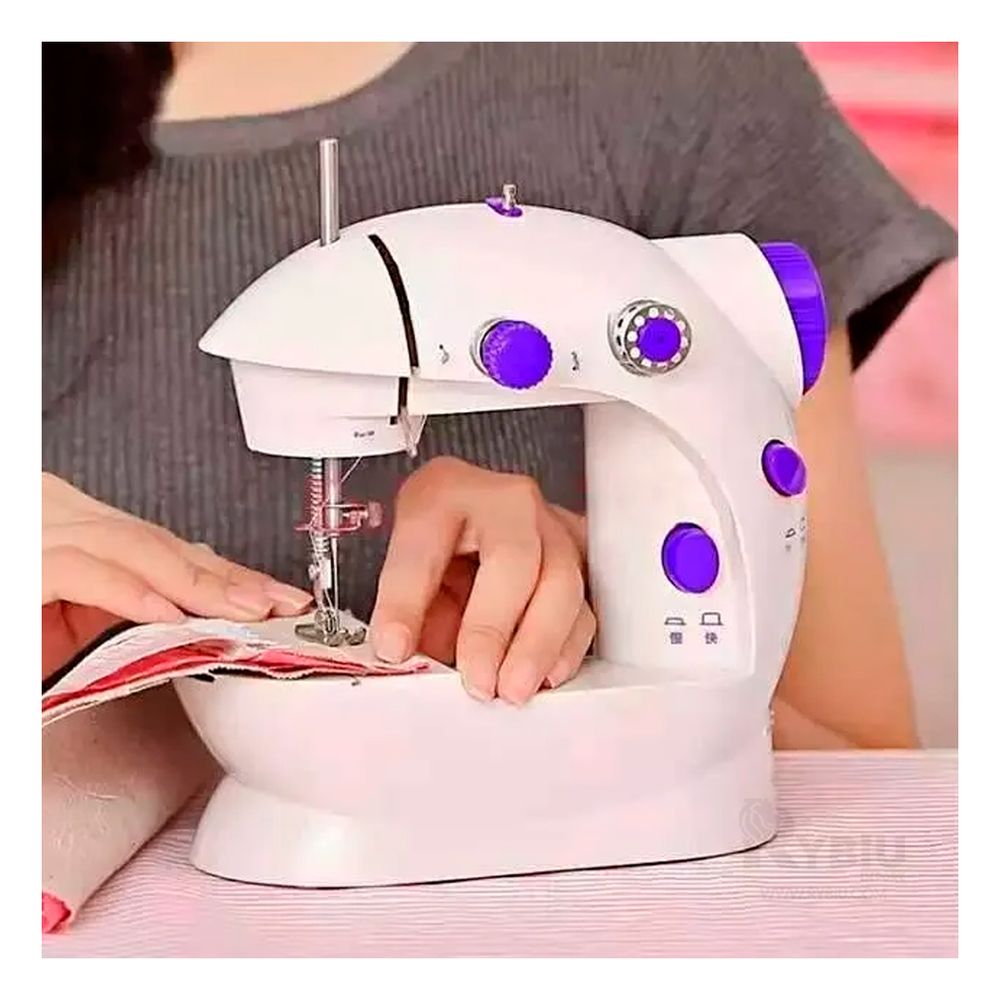  Mini máquina de coser pequeña, mini máquina de coser eléctrica  de 16 puntadas, máquina de coser portátil para ropa, fácil de usar (rosa,  talla única) : Todo lo demás