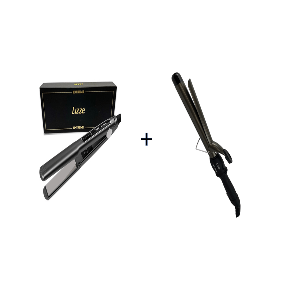 Pack Plancha de Cabello Lizze Extreme 250° C + Risador Profesional 25mm Lizze Extreme 230°C