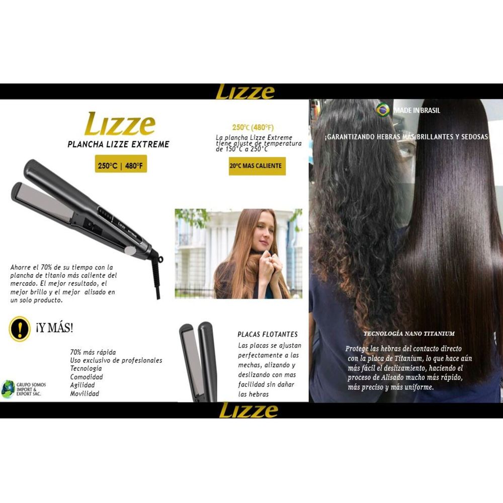 Plancha para cabello online lizze extreme