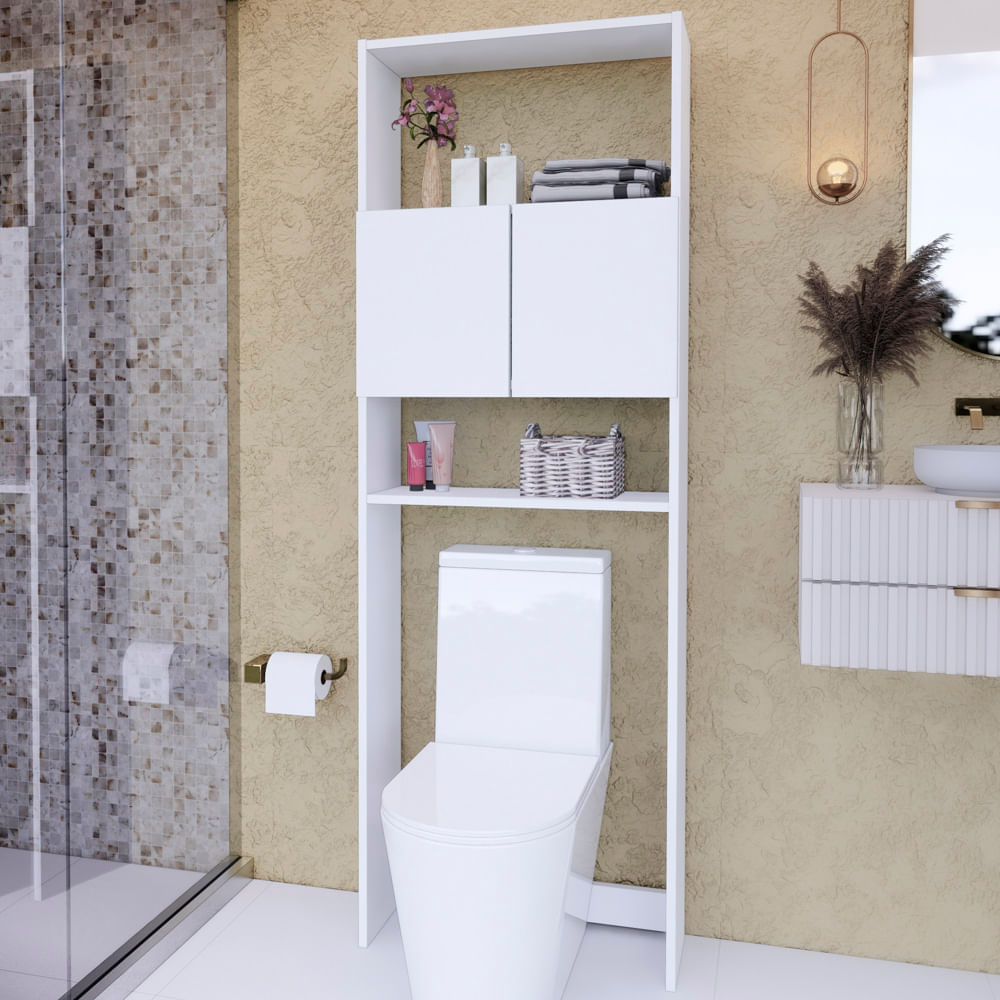 rganizador de Baño Valencia 182x63cm 2 Puertas Movenda Blanco