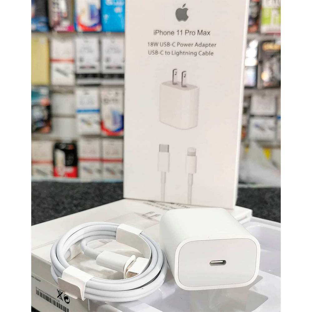 Cargador Generico Compatible con iPhone 11 / 12 Pro Apple Base 20 w + Cable lightning Fast USB-C