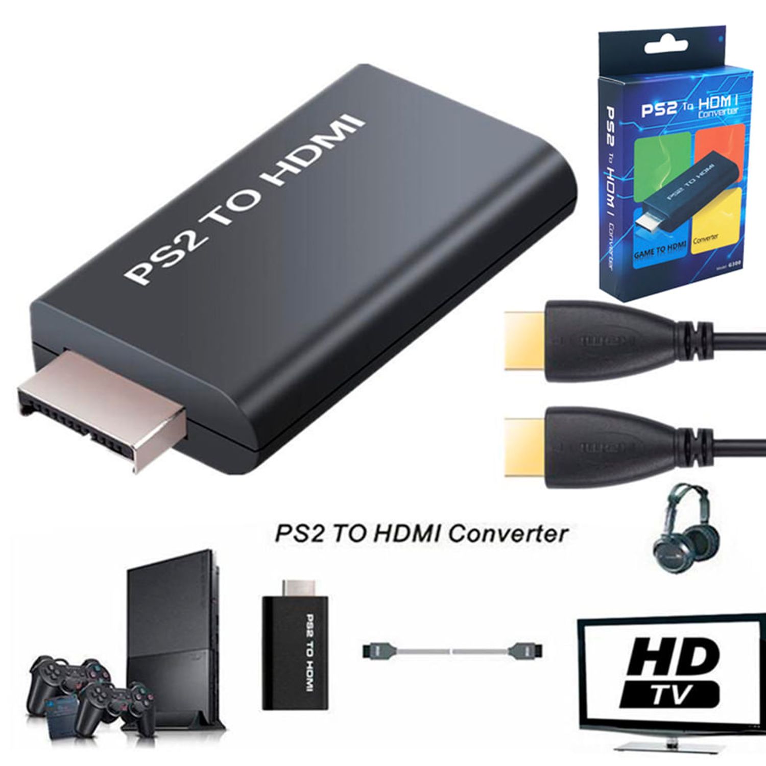 Adaptador Conversor Playstation 2 Ps2 A Hdmi convertidor video audio I  Oechsle - Oechsle