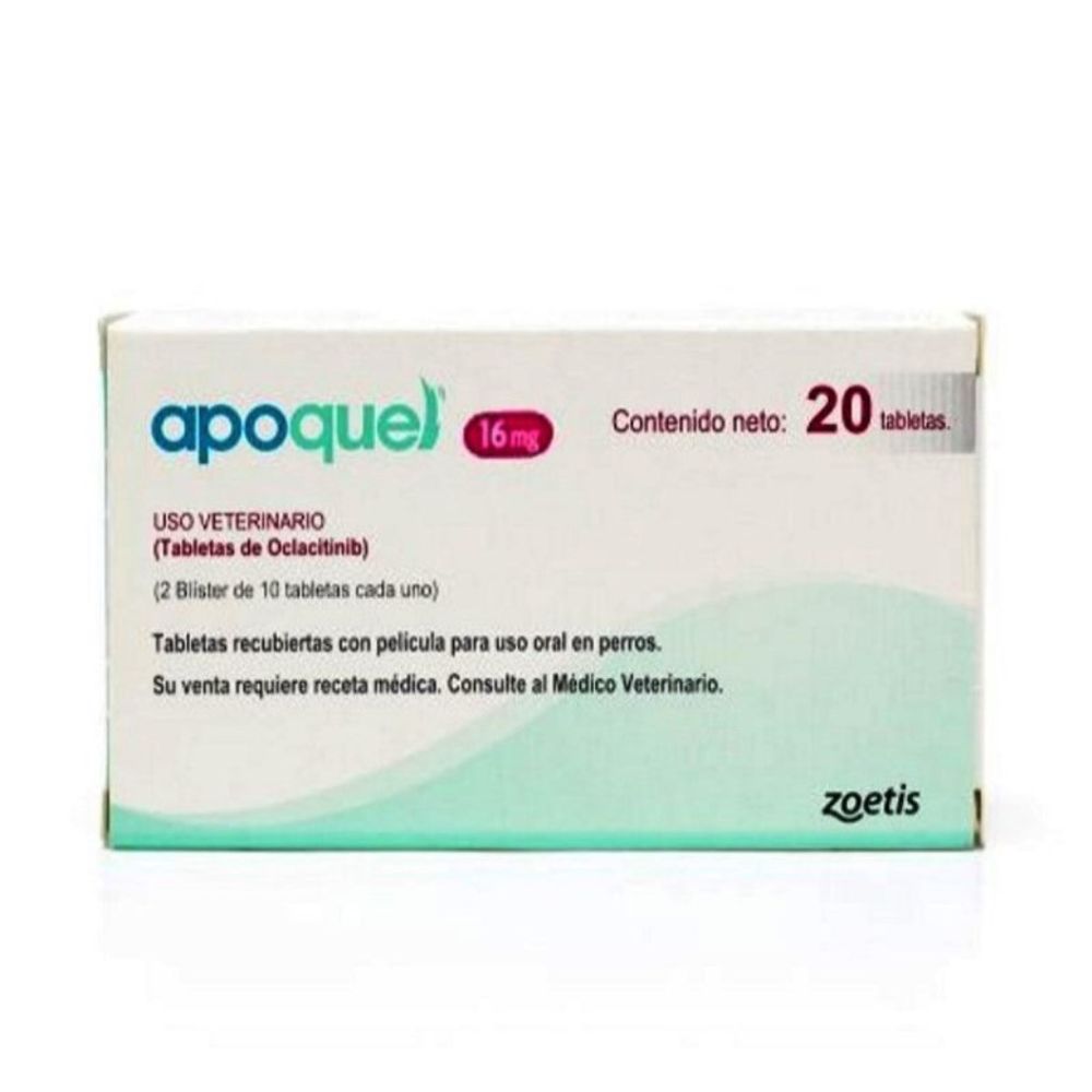 Medicamento para Perros Apoquel 16.0 Mg Tratamiento de la Dermatitis Alérgica x 20 Tab
