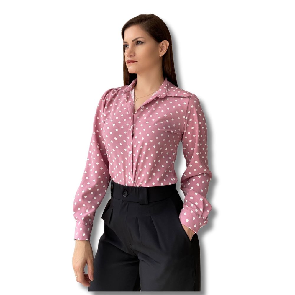 Blusa para Mujer Polka Palo Rosa I Oechsle Oechsle