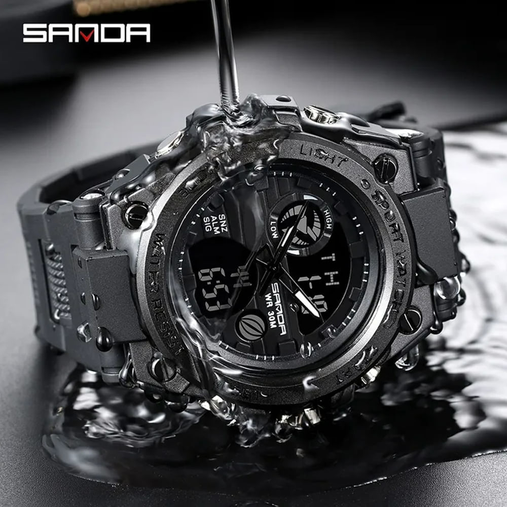 Reloj Deportivo Sanda Tipo G Shock Resistente Metal - Plata I Oechsle -  Oechsle