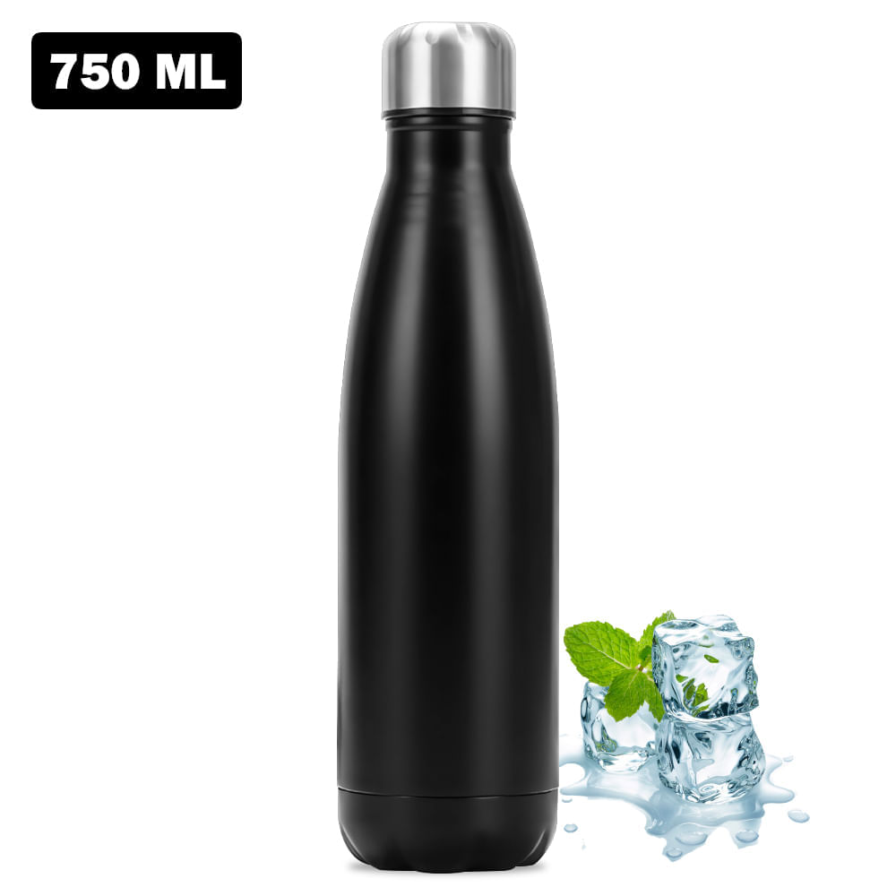 Botella de Agua Tomatodo de Acero Inoxidable Elegante 750ml J02 Negro I  Oechsle - Oechsle