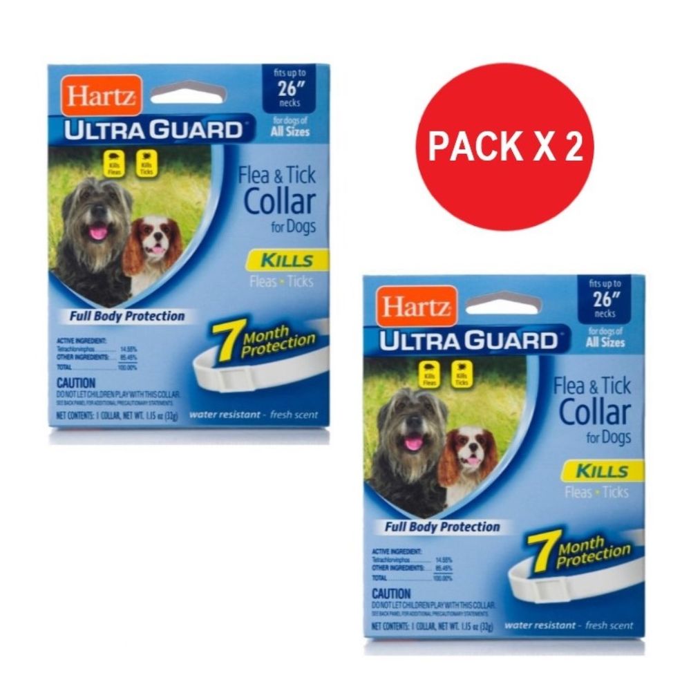 Collar Antipulgas para Perros Hartz Ultra Guard Adultos Pack x 2