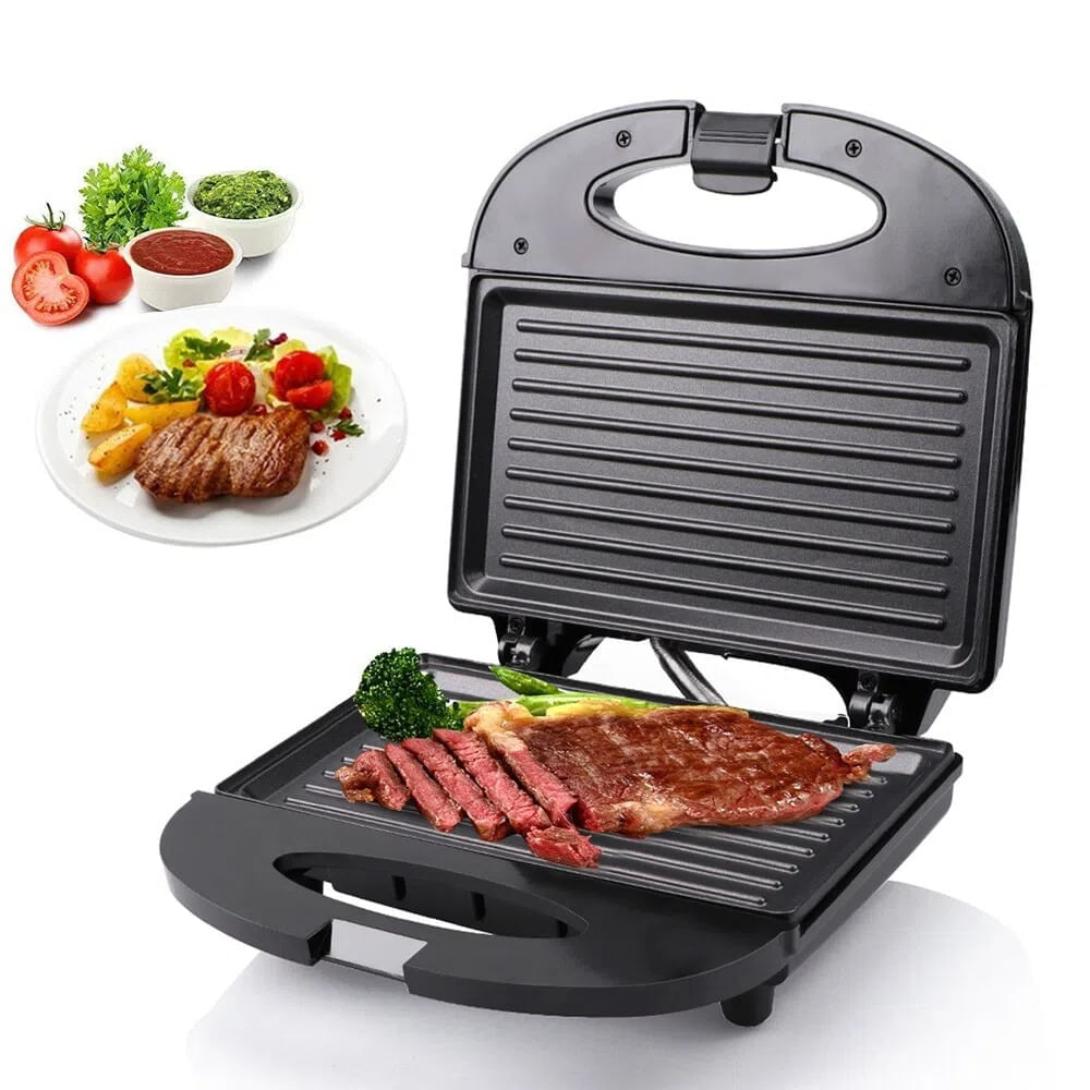 Parrilla Grill Sandwichera y Tostadora Antiadherente