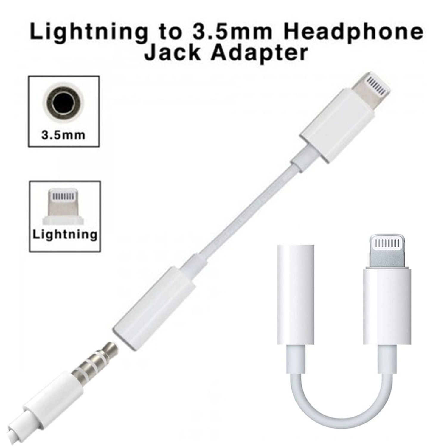 pierna Asesino lo hizo Adaptador Lightning Jack 3.5mm Para Audifonos iPhone I Oechsle - Oechsle