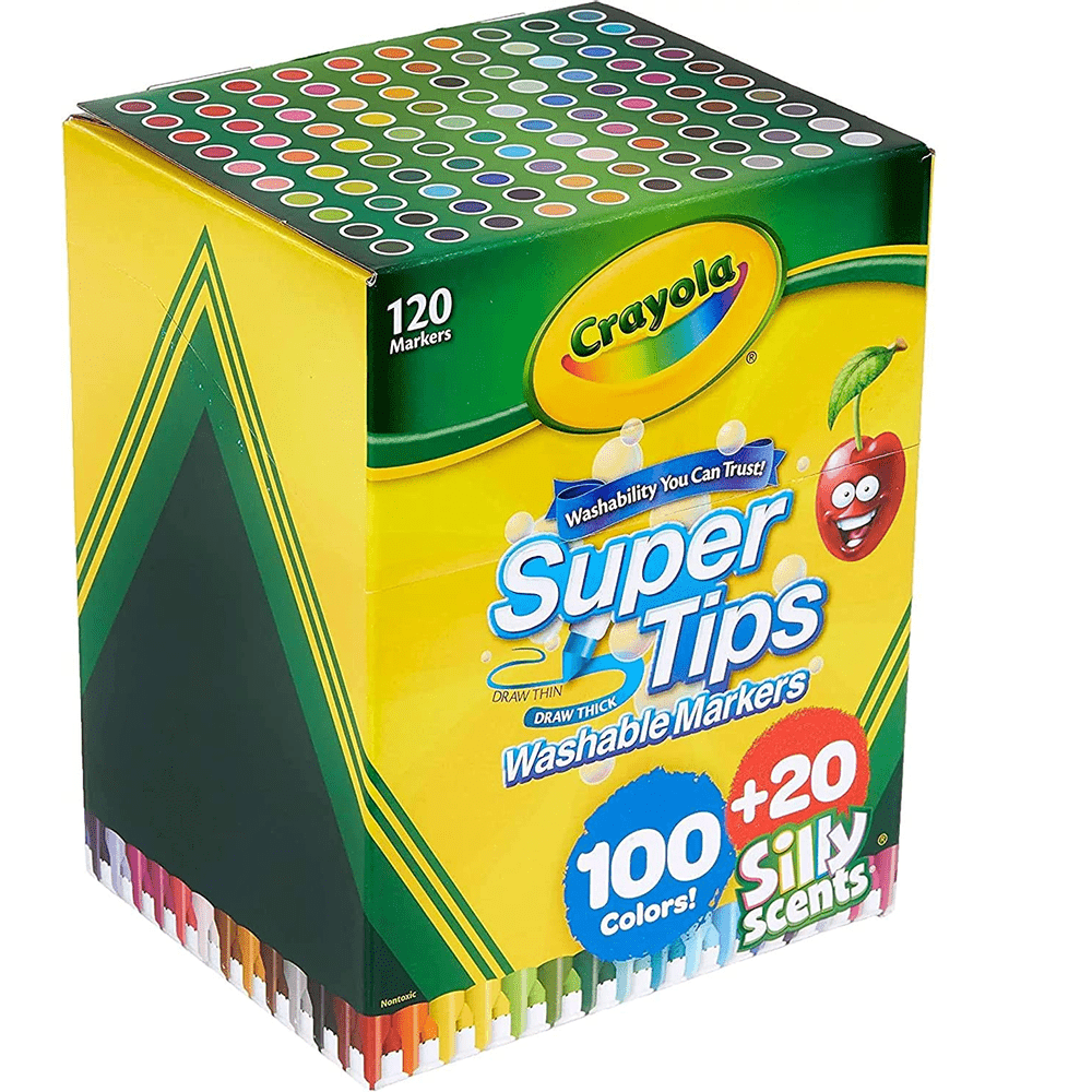 competencia refrigerador Judías verdes Plumones Supertips Crayola Estuche de 120 Punta Cónica Lettering I Oechsle  - Oechsle