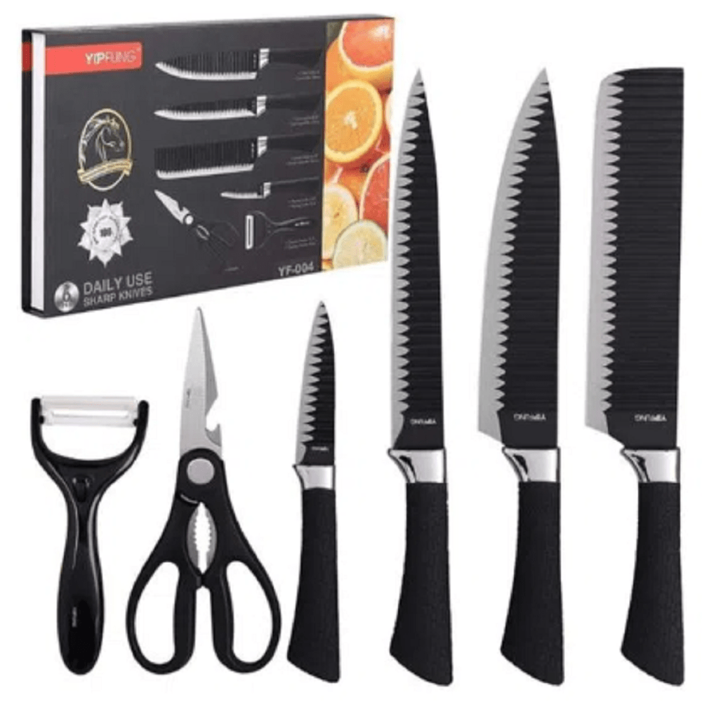 Set de Cuchillos 6 Piezas Acero Inoxidable