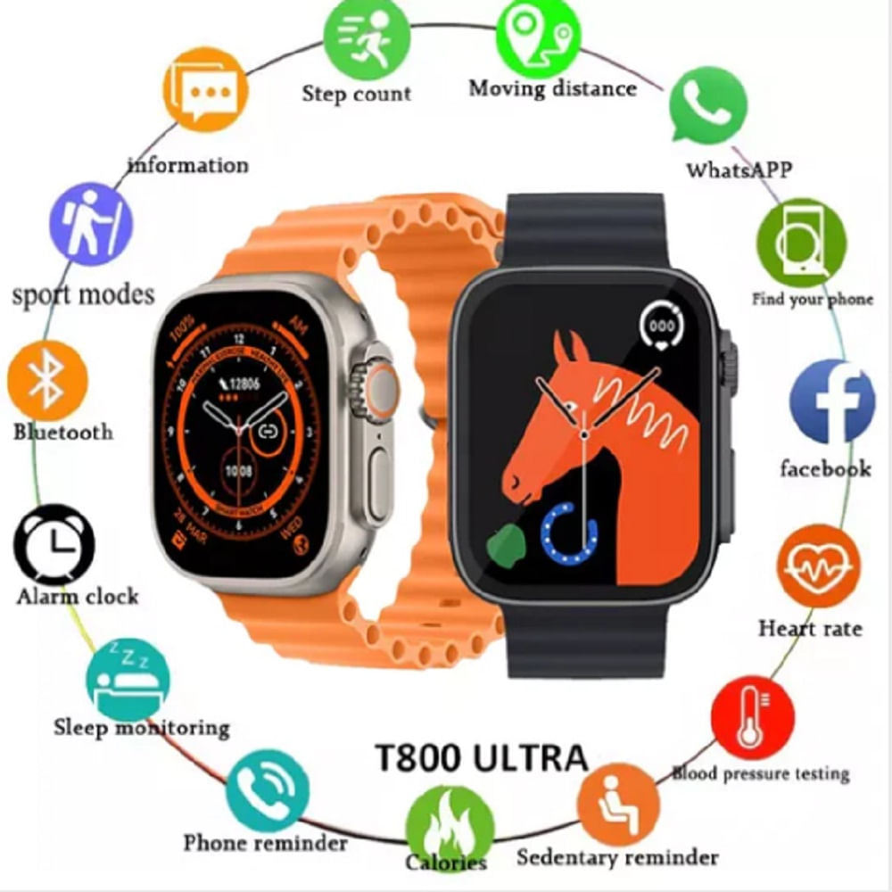 Reloj Smartwatch T800 Ultra Negro I Oechsle - Oechsle