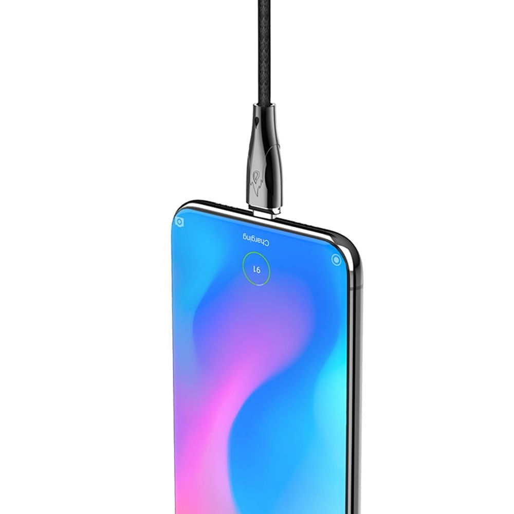 Cable Magnético Tipo C 1.2m Hoco U75 Negro De Calidad y Durabilidad