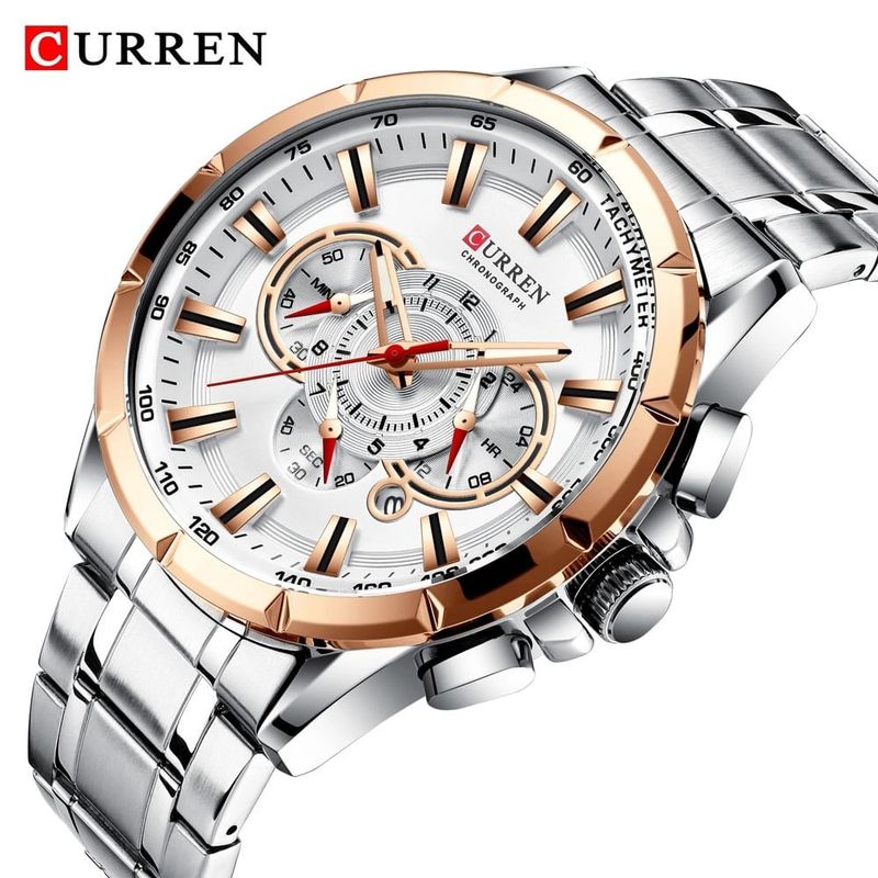 Reloj ELEGANTE Hombre CURREN 8411 Correa Acero Inoxidable Gris I Oechsle -  Oechsle