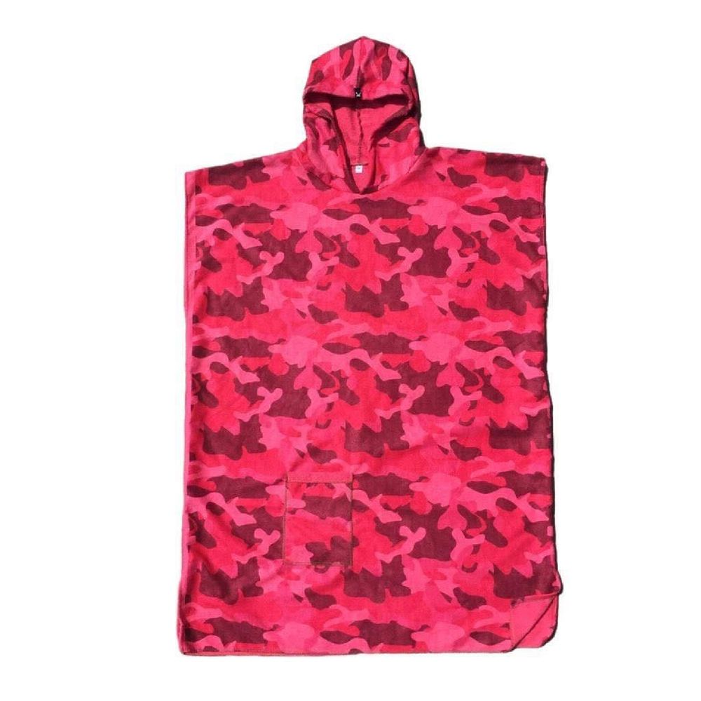 Toalla Cordano Poncho Adulto Camuflado Fucsia Talla L Unisex