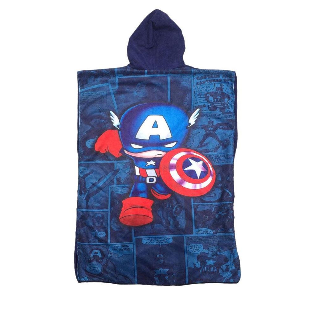 Toalla Cordano Poncho Adulto Capitán América Talla L Unisex
