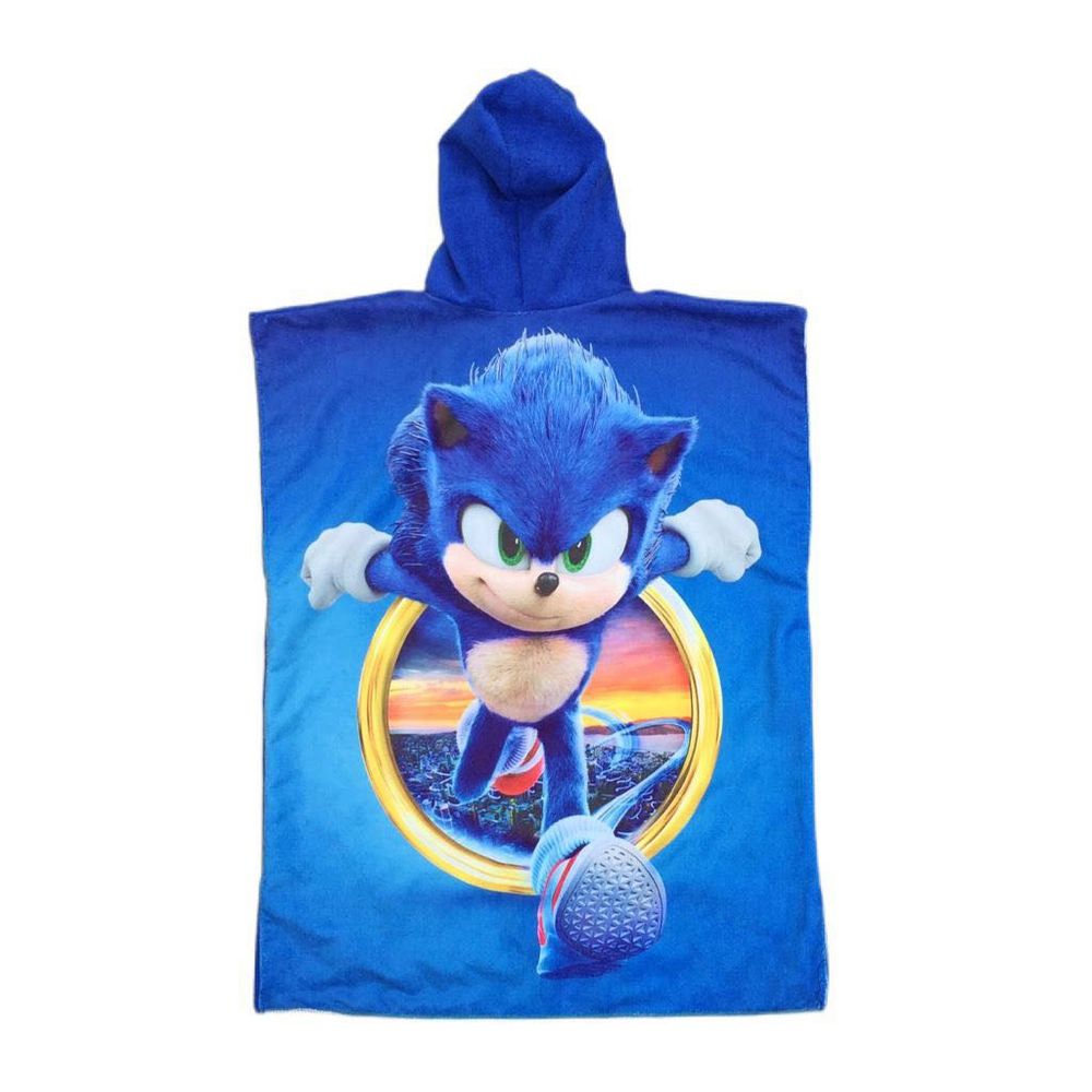 Toalla Cordano Poncho Niños 9 a 12 años Sonic Talla S Unisex
