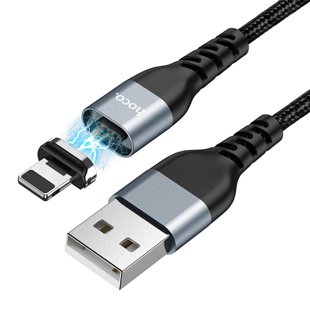 Cable Magnetico USB a Tipo C V8  Hoco U96 1.2mNegro De Alta Calidad y Durabilidad