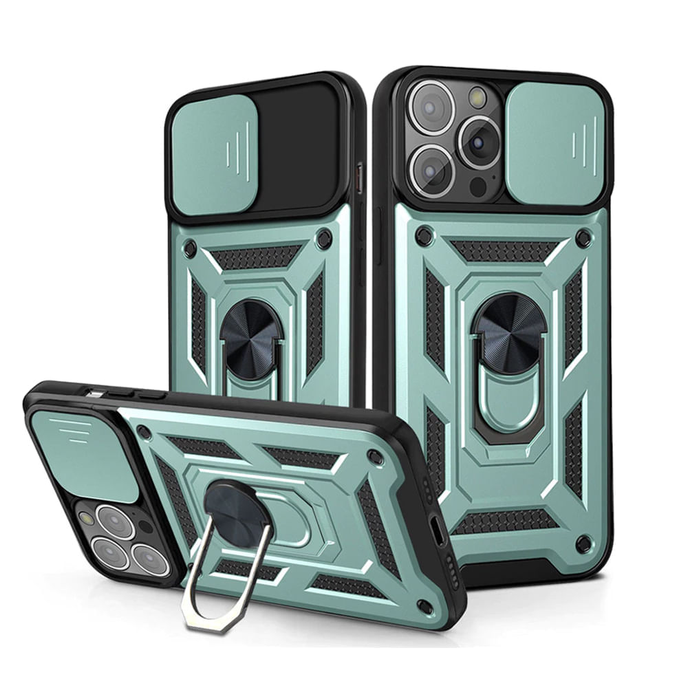 Protector rígido iPhone 13 Pro con cubre cámara color negro - en Cellular  Center