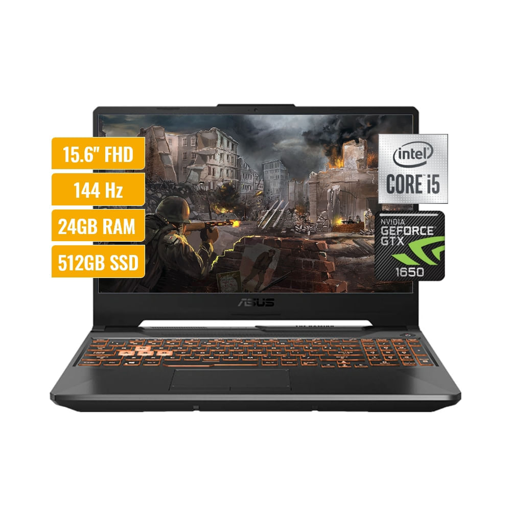 Laptop ASUS TUF Gaming F15 Intel Core i5-10300H 24GB RAM 512GB SSD 4GB GTX 1650 15.6" FHD FreeDOS