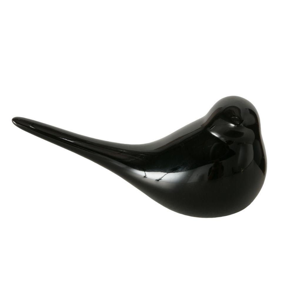 Adorno Pajaro Negro 8 cm