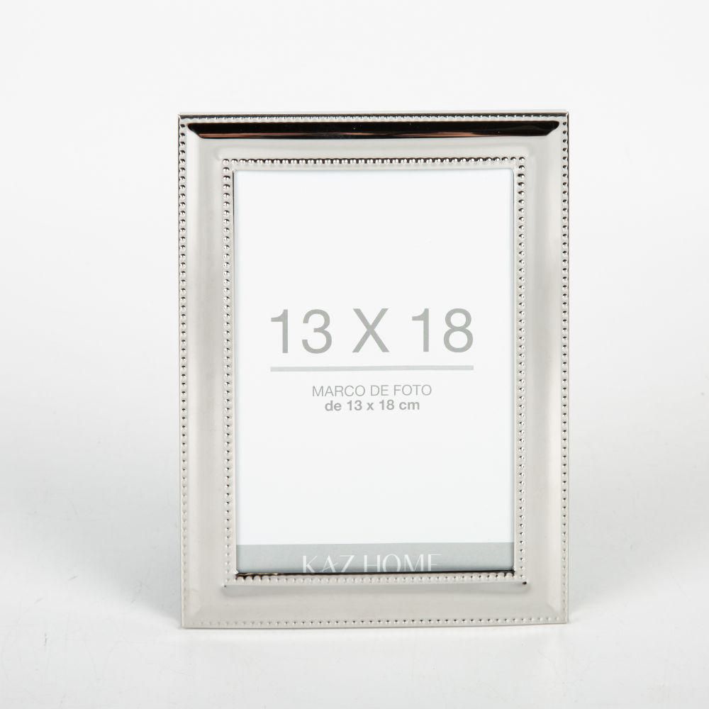 Marco de Fotos Plateado Pespunte 13 cm x 18 cm