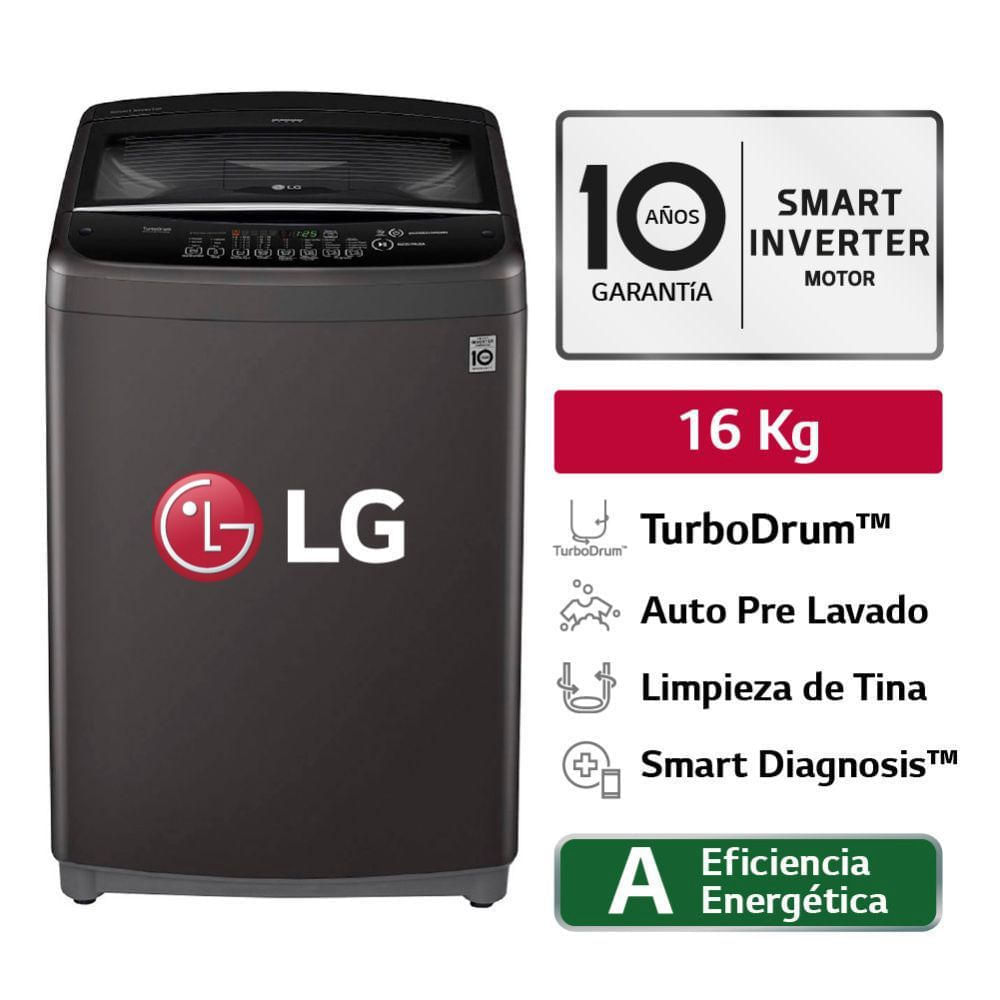 Lavadora LG WT16BSB 16Kg Negro claro