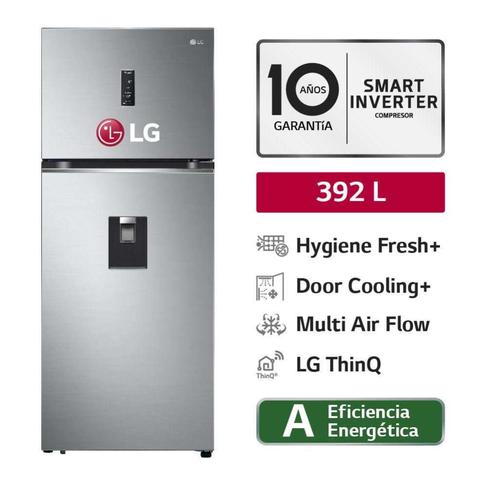 Refrigeradora LG Top Freezer GT39SGP 392L Plateada