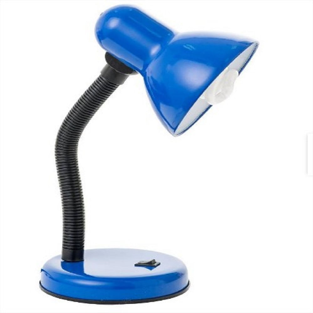 Lampara de Escritorio o Mesa de Noche Flexible E27 Azul