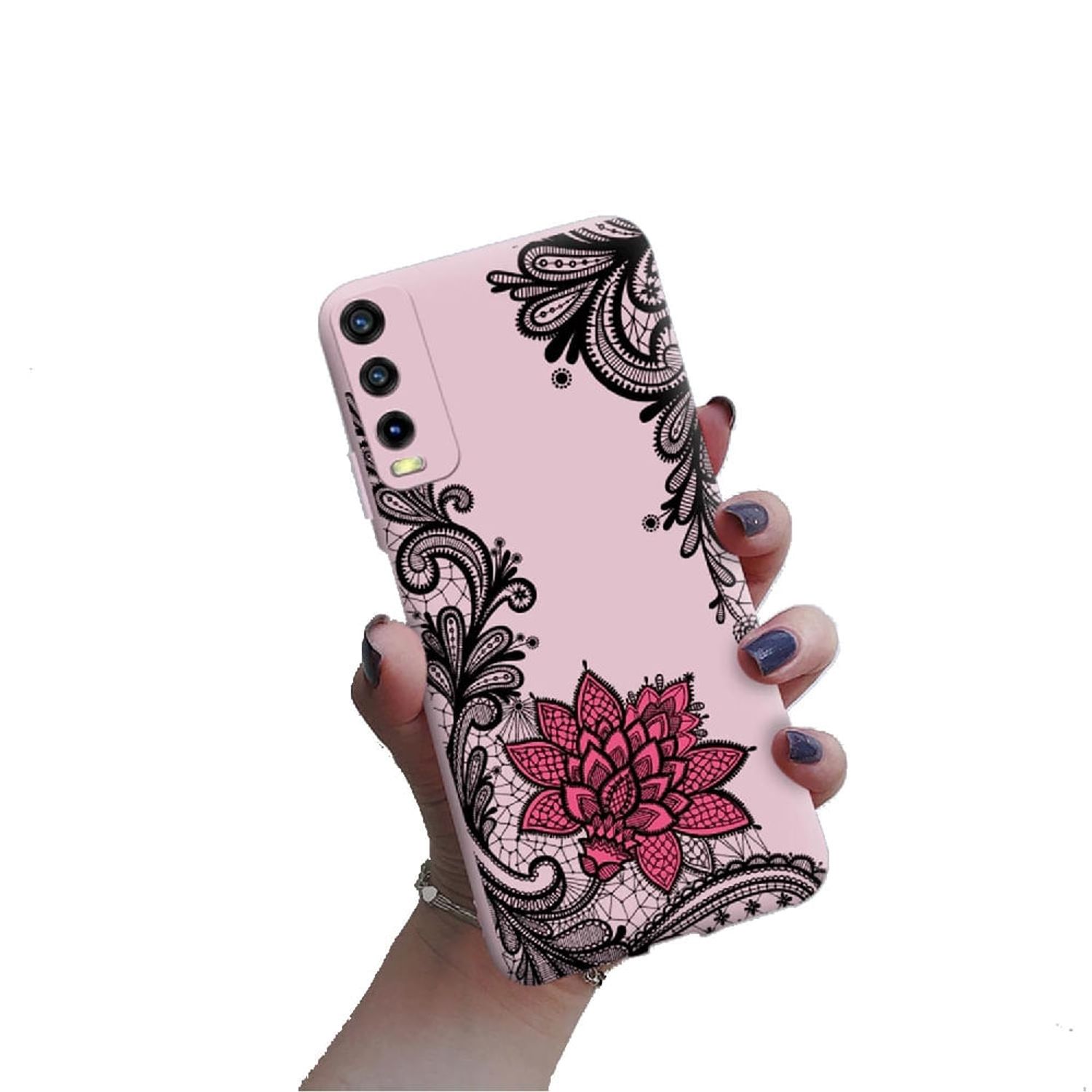 Funda con cuerda TPU silicona Anti golpes para Vivo Y20